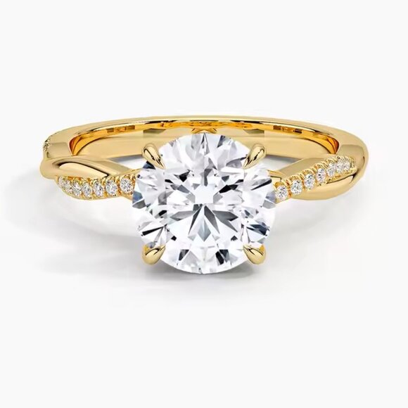 14K Yellow Gold Lab Diamond Ring 1.00 ct IGI Certified Round Lab Grown Diamo - Picture 1 of 3